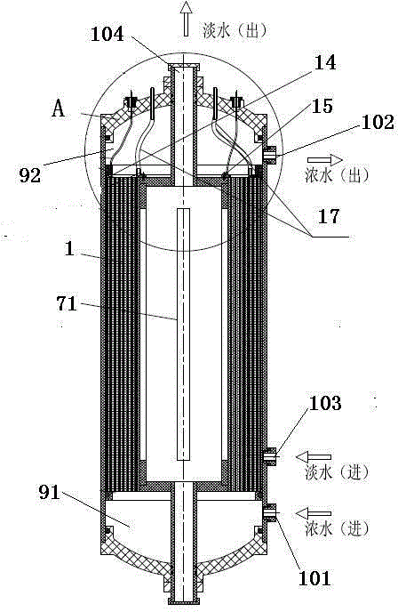 Membrane stack and electro-desalting assembly