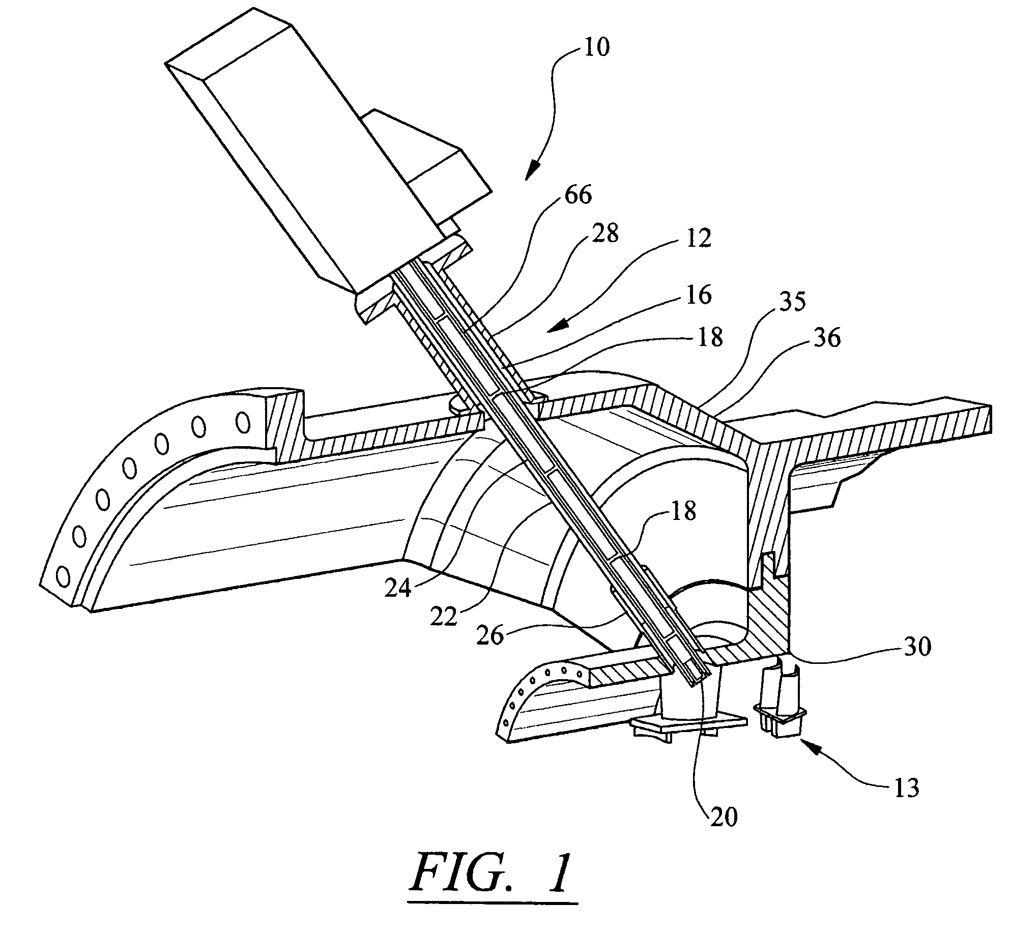 Inspection system for a turbine blade region of a turbine engine