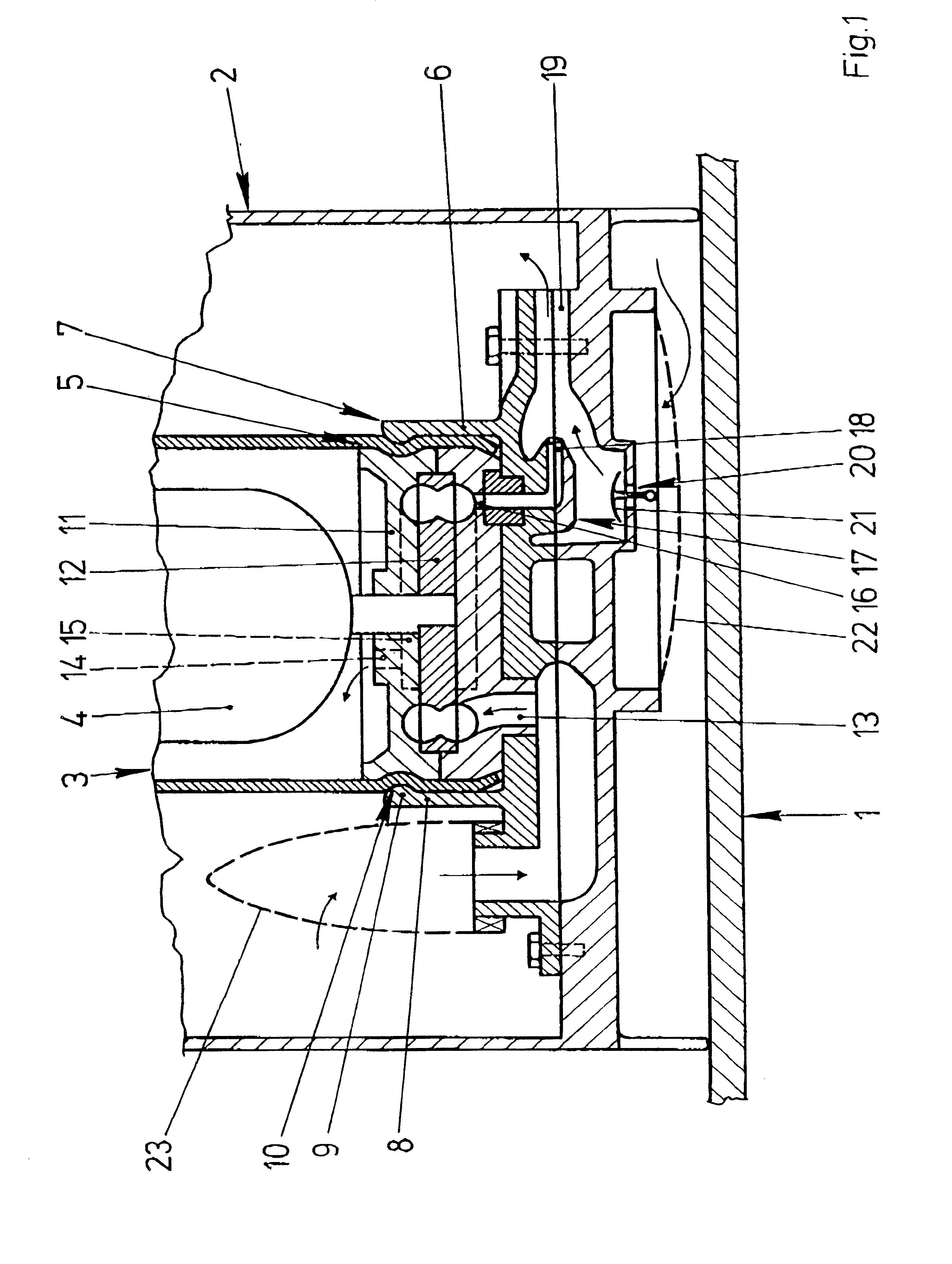 Delivery unit arranged in a surge chamber of a fuel tank of a motor vehicle