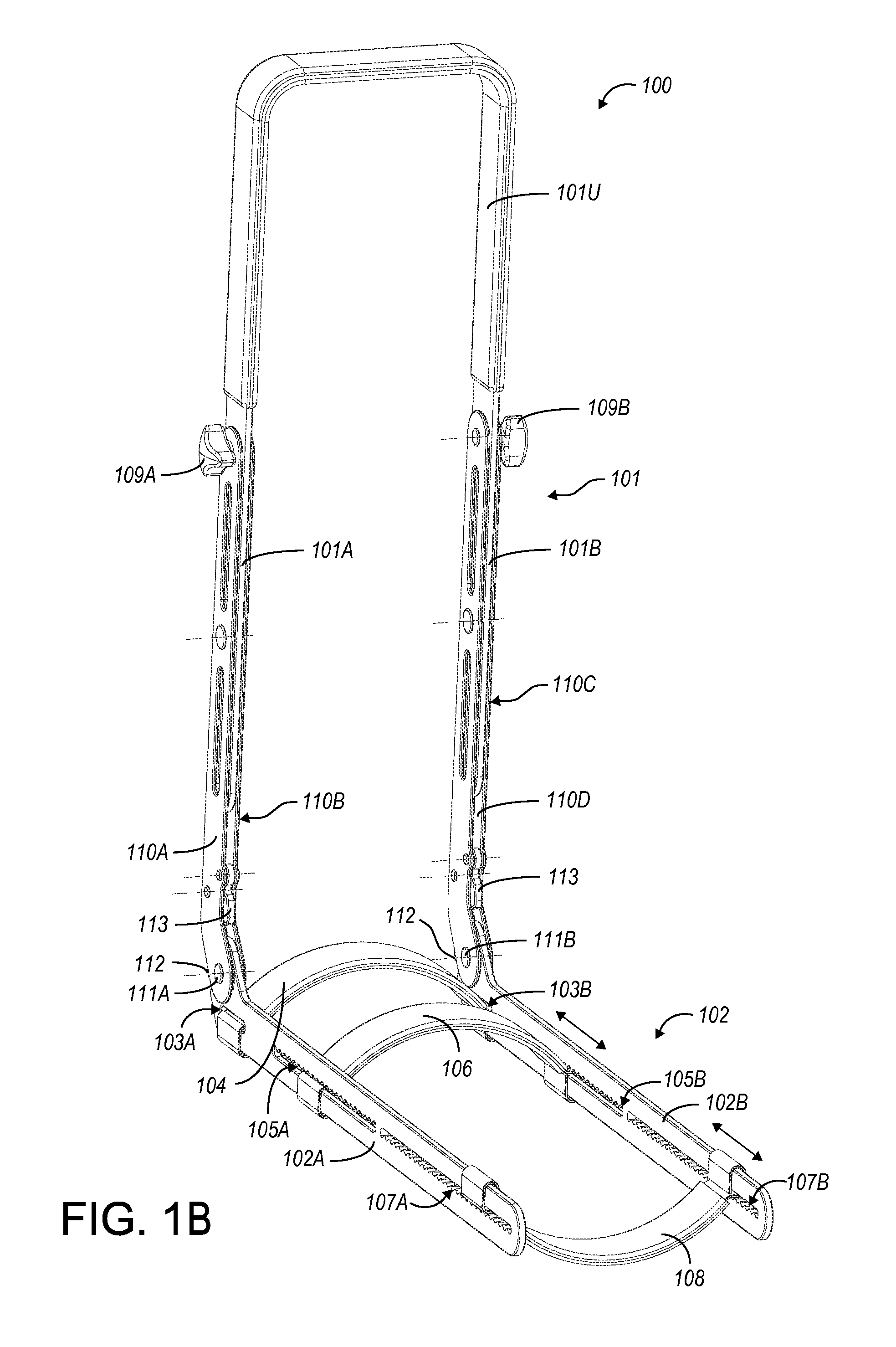 Knee rehabilitation device with measurement element