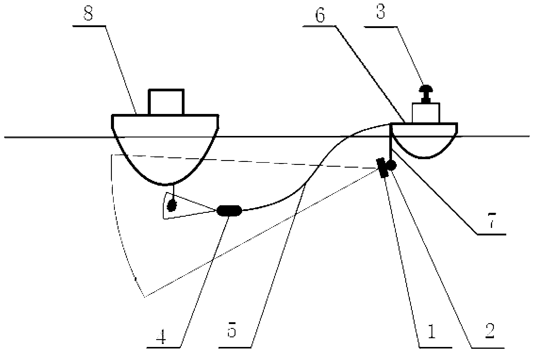 Ship bottom target identification method and system