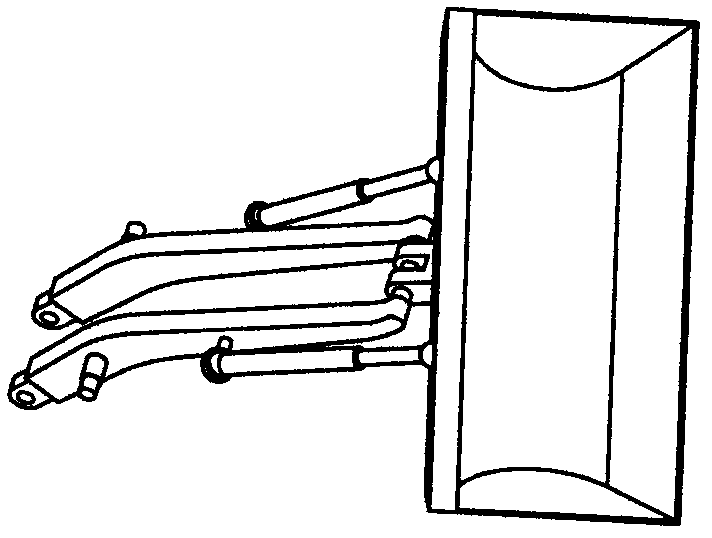 Space hydraulic loading machine with bucket capable of realizing two-dimensional rotation