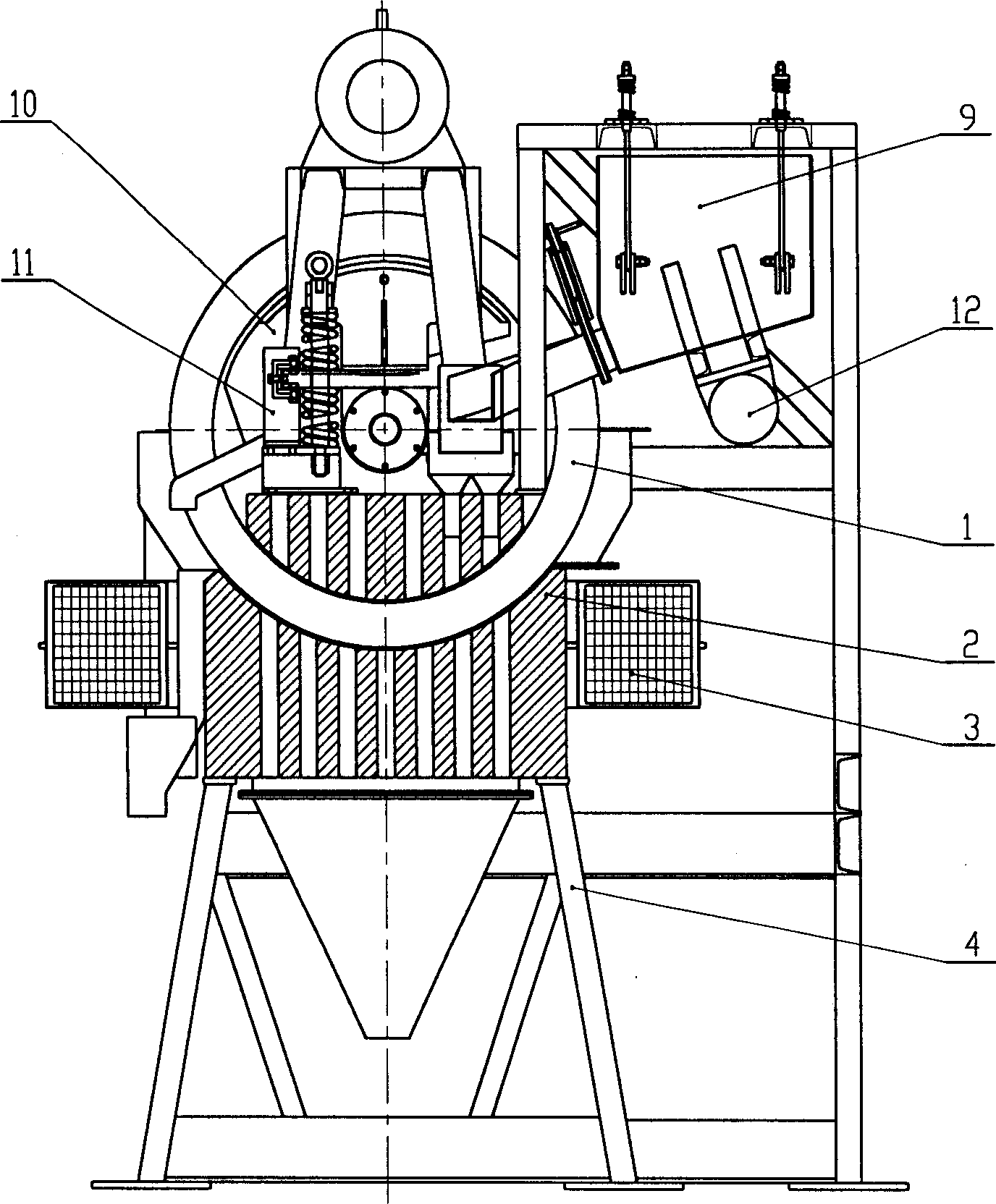 Dry type vibratory high-gradient magnetic separator