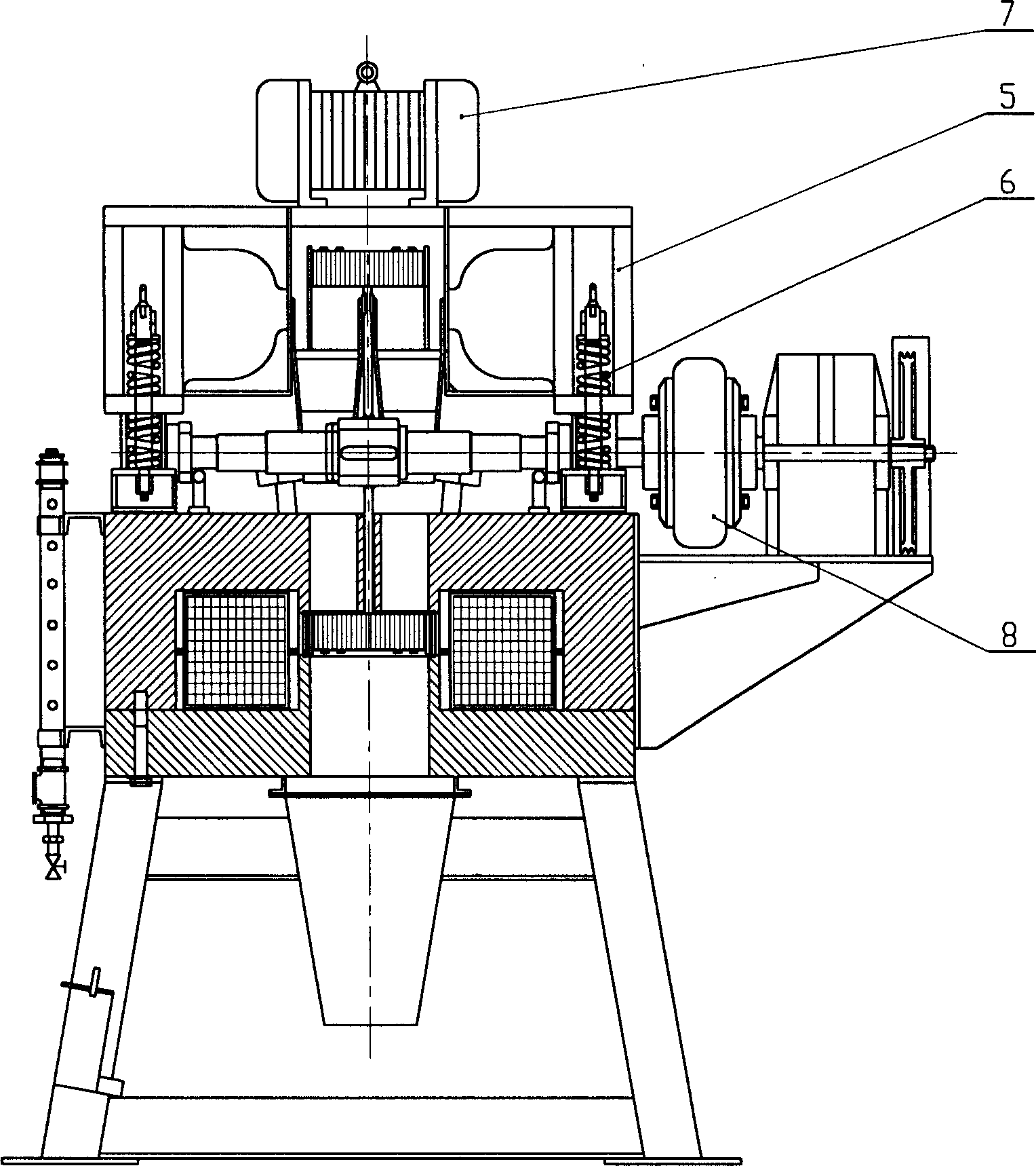 Dry type vibratory high-gradient magnetic separator