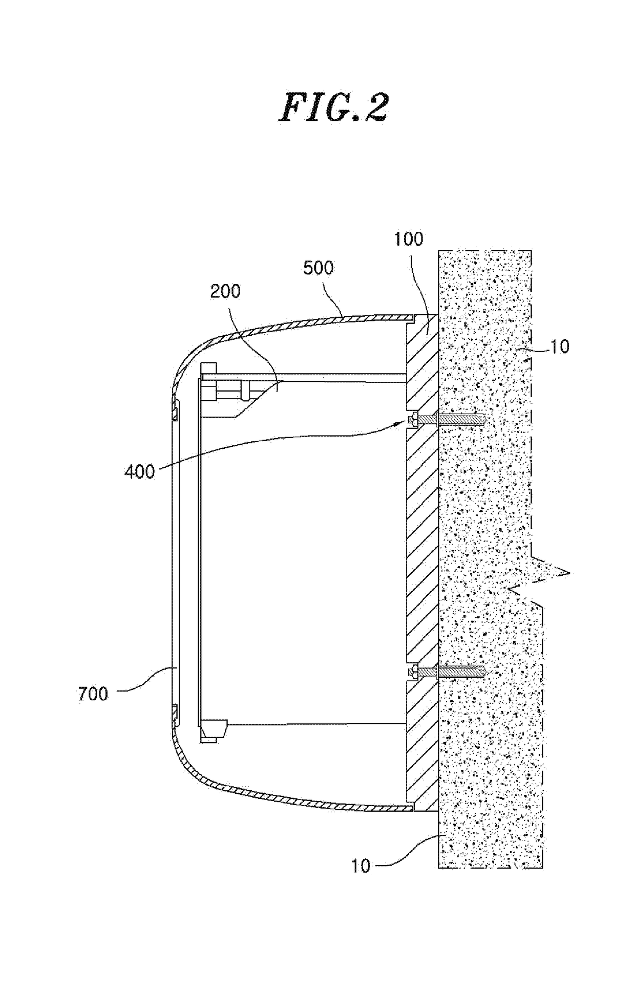 Wall-mounted washing machine and installation method thereof