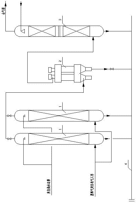 Method for removing carbon black and high polymer in preparation of acetylene by cracking natural gas with plasma