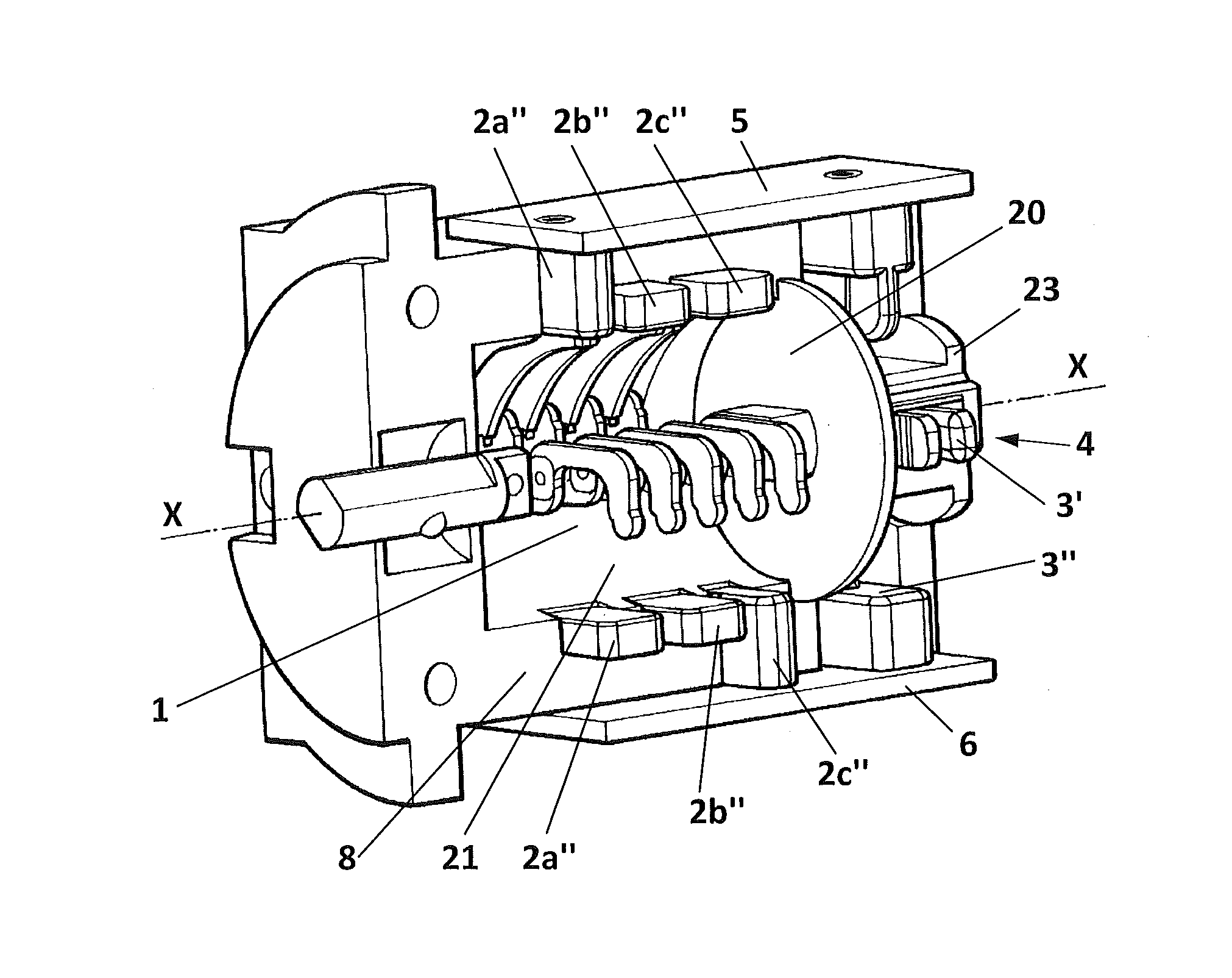 High thermal efficiency electric switch and method for interrupting  electric current