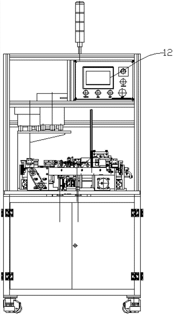 Front half section assembly device for stop valve