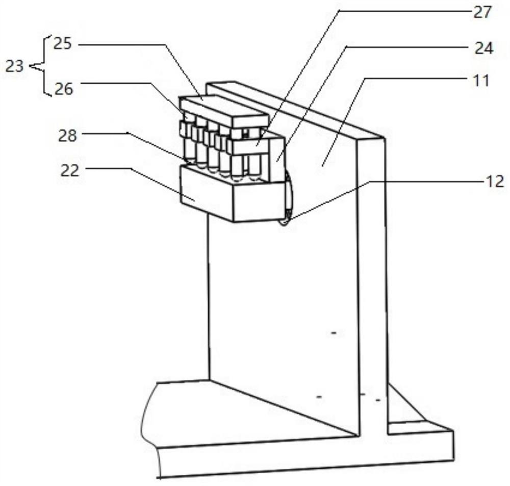 Double-sided etching device and etching process for metal radiating fin