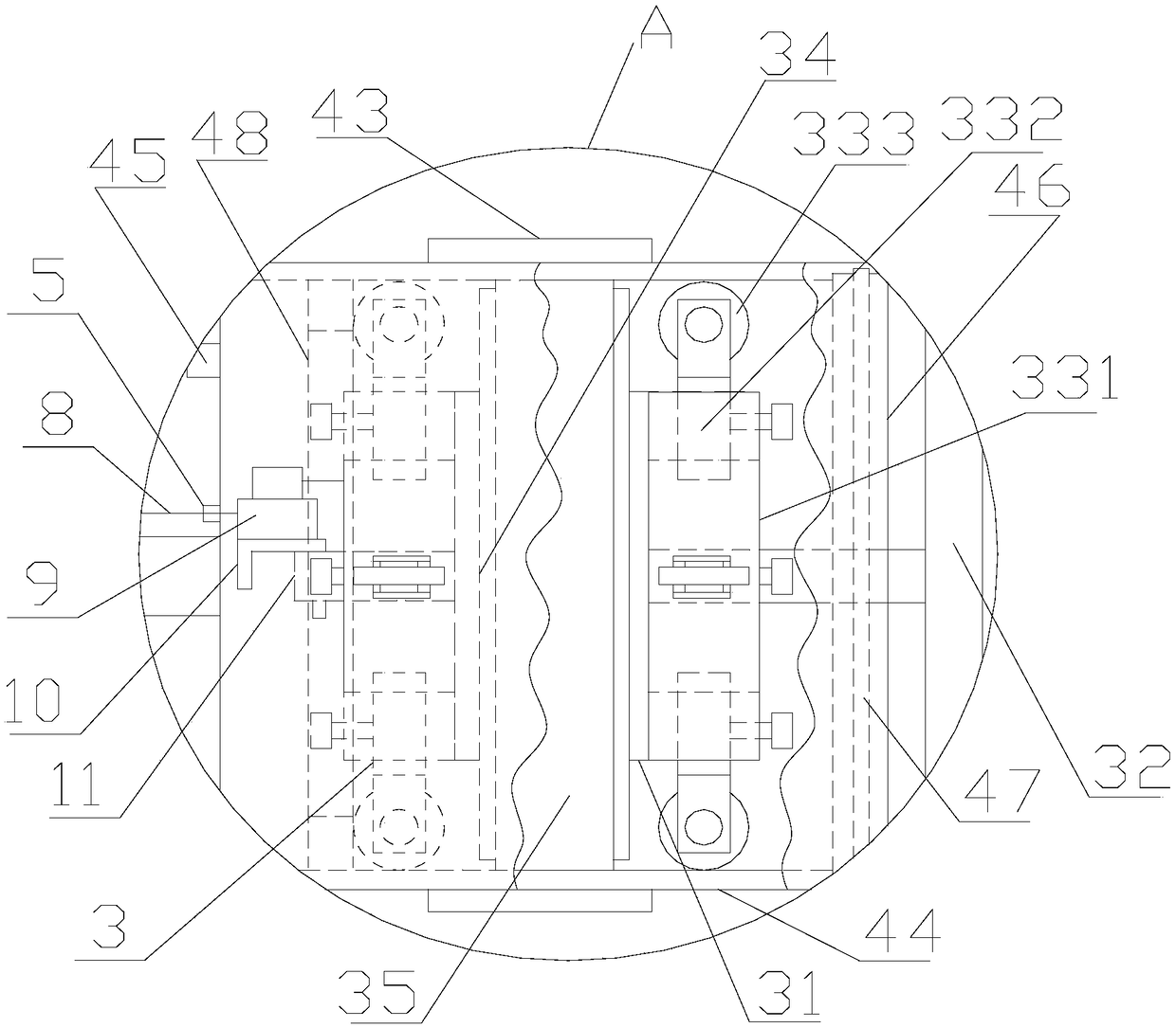 Inner diameter processing device simple in structure