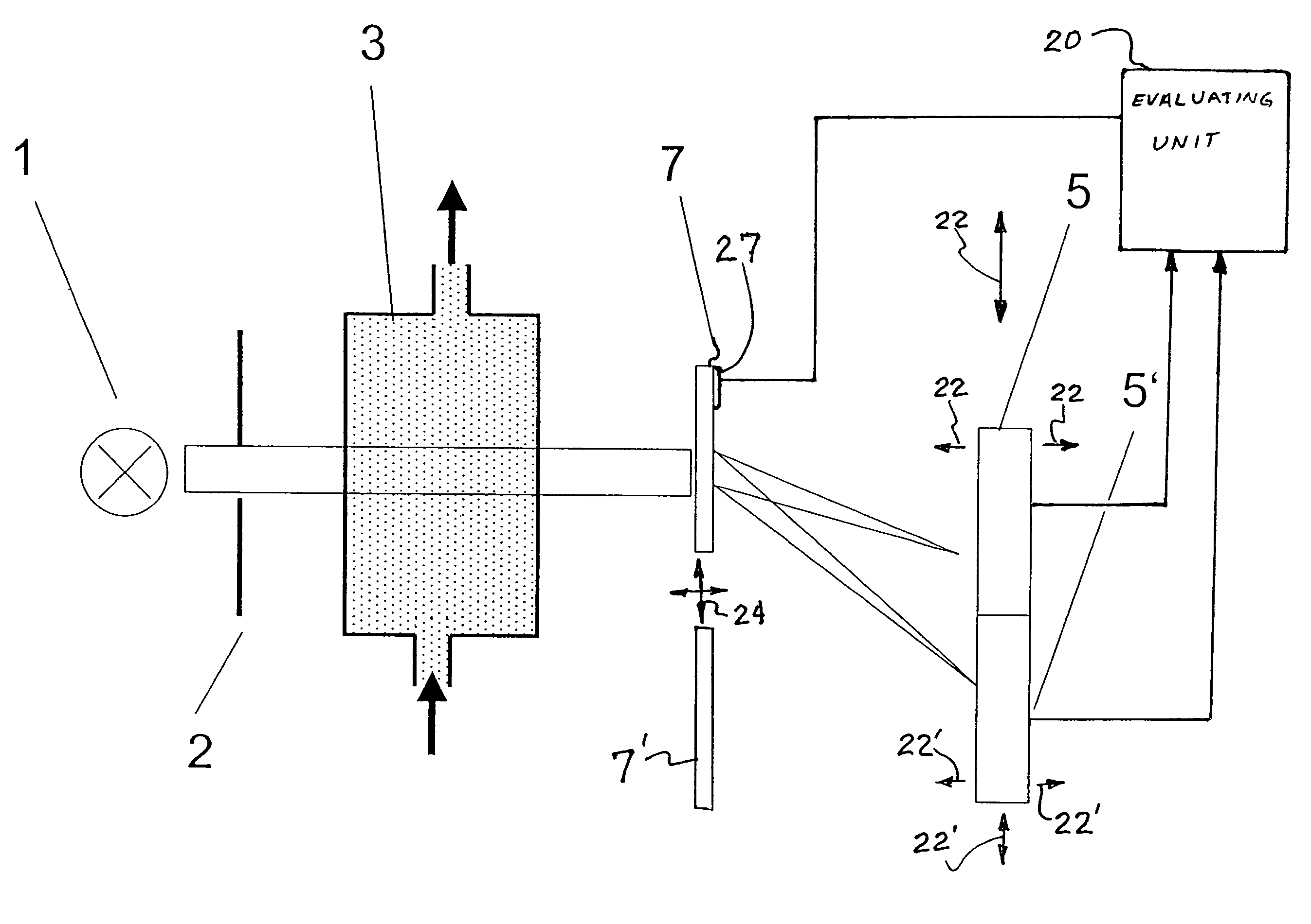 Device for the analysis of the qualitative composition of gases