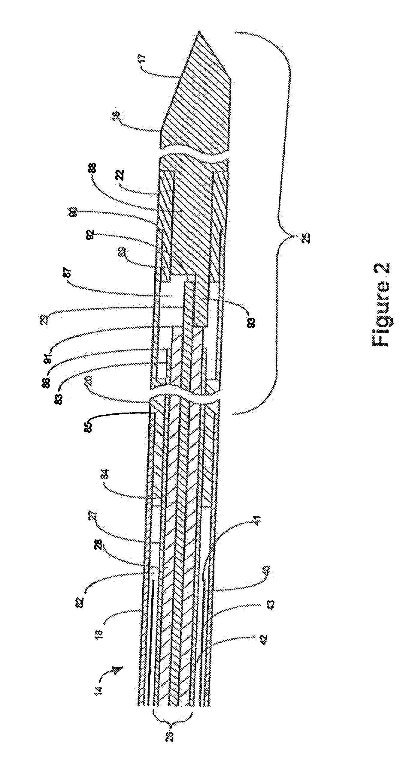 Microwave coagulation applicator and system with fluid injection