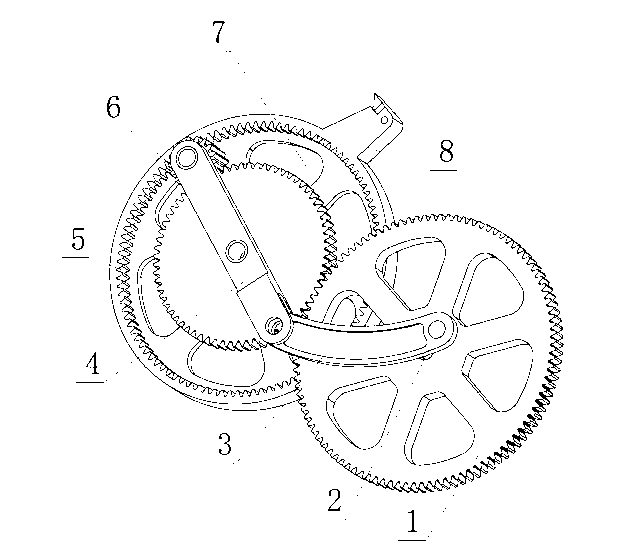 Planet gear connecting rod combined paper feeding device