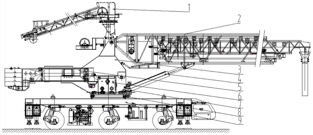 Vehicle-mounted telescopic belt conveyor