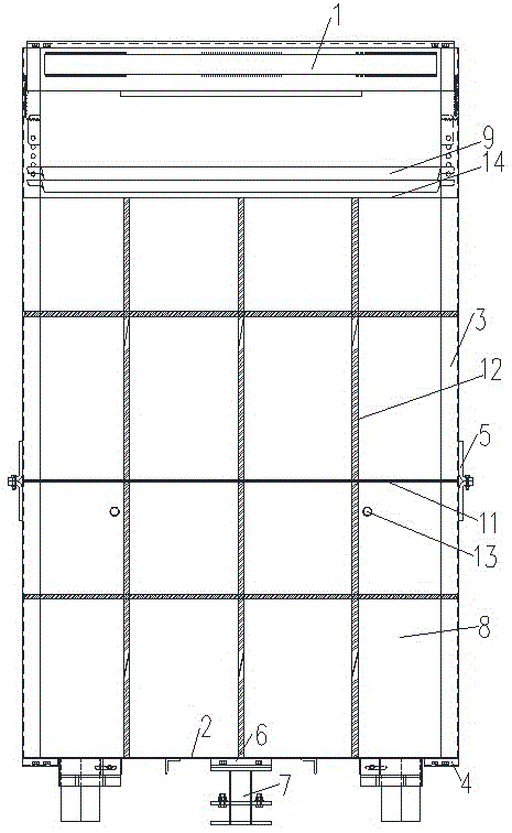 An integral elevator counterweight device