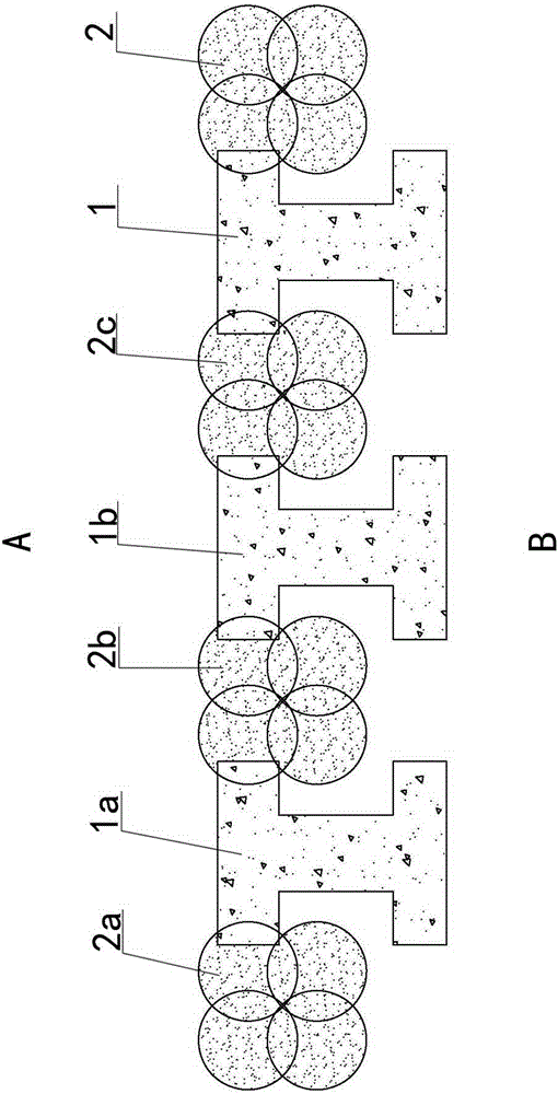 Special-shaped section support pile closed type enclosure system and construction method thereof