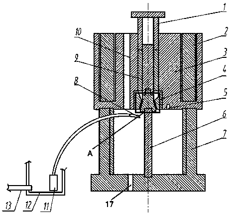 Quick-change type forming die for preparing large-caliber magnesium alloy tubular product