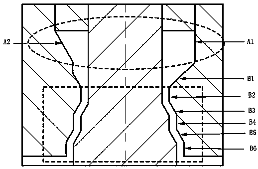 Quick-change type forming die for preparing large-caliber magnesium alloy tubular product