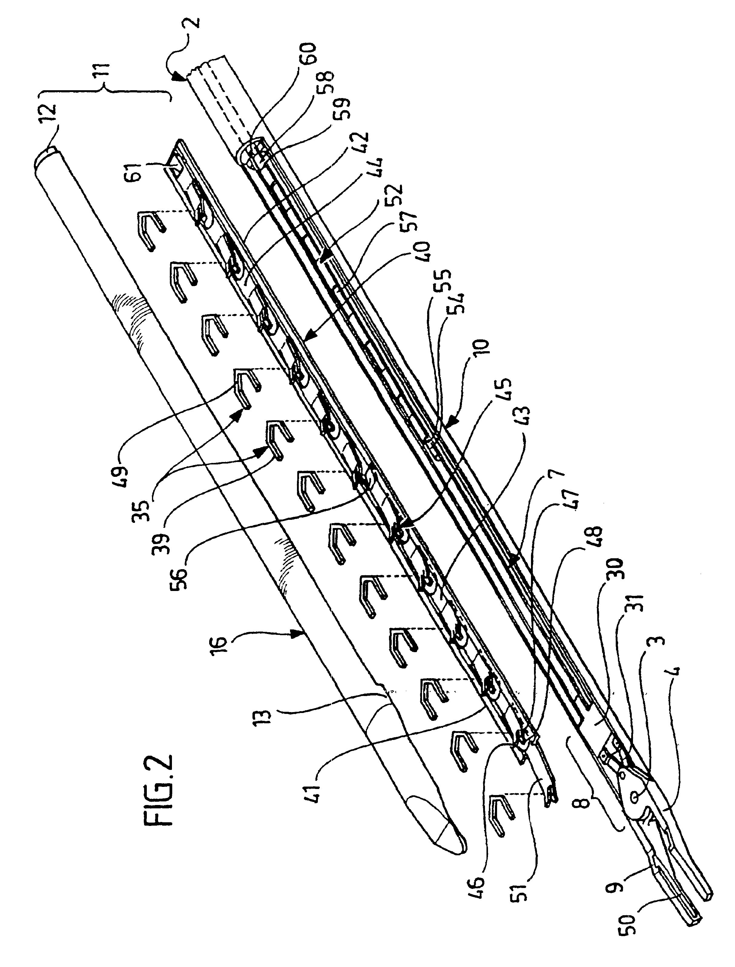 Instrument for placing surgical clips