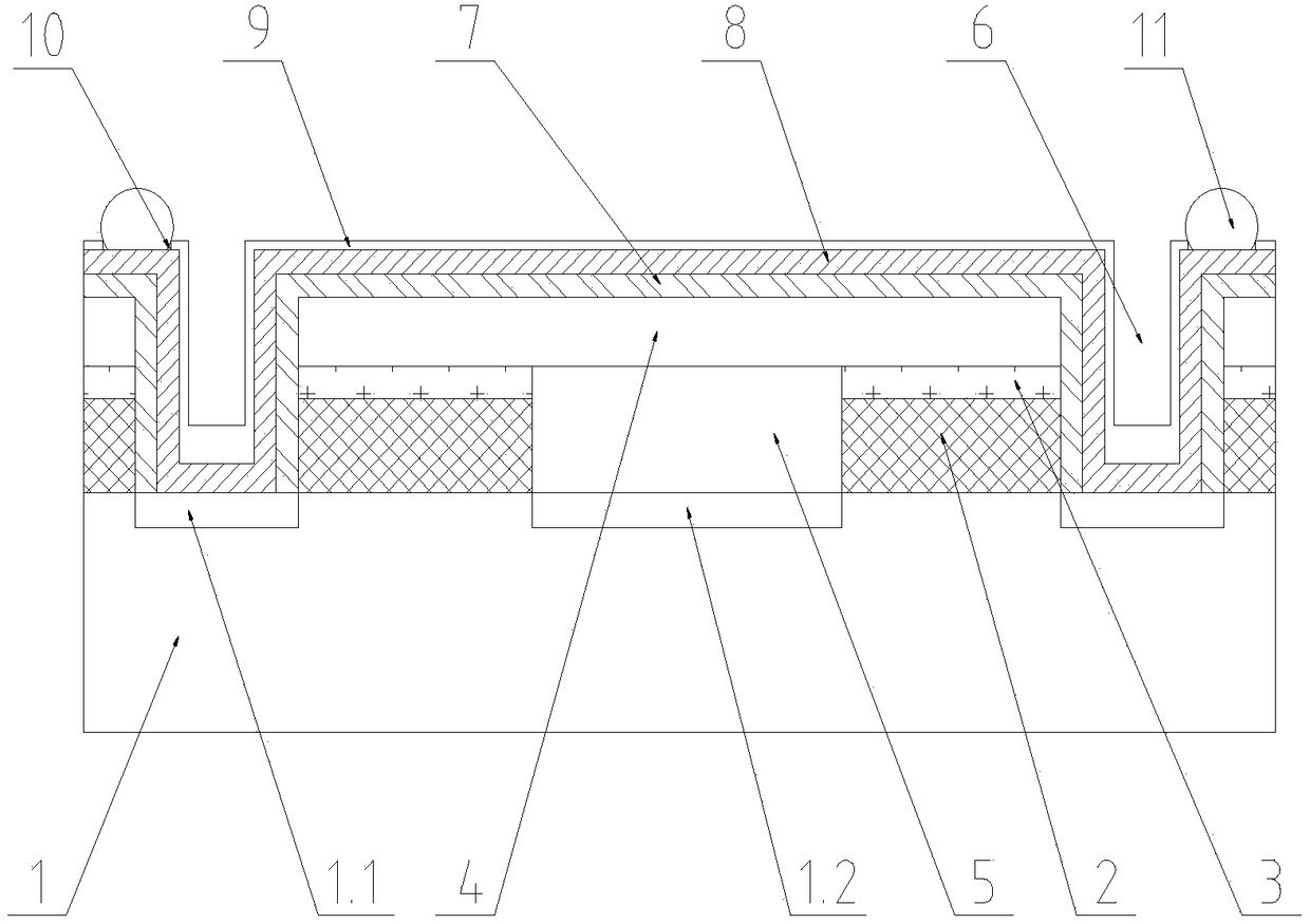 Manufacturing method of metal wafer level etching surface acoustic filter chip packaging structure