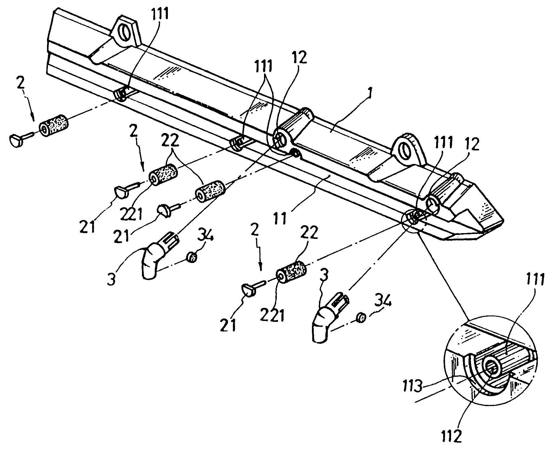 Sliding rail assembly for wire basket