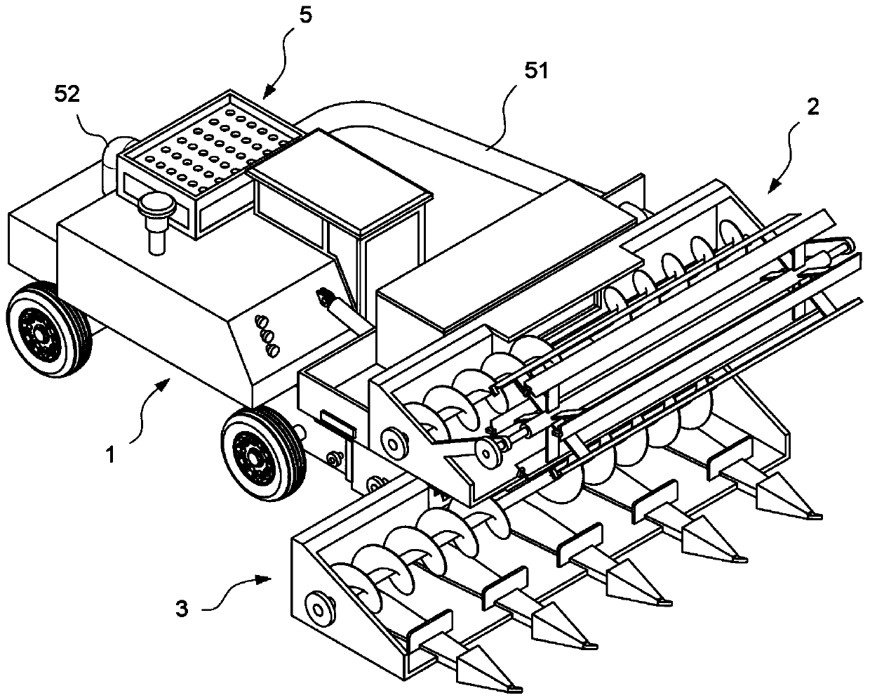 Corn harvester based on visual detection technology