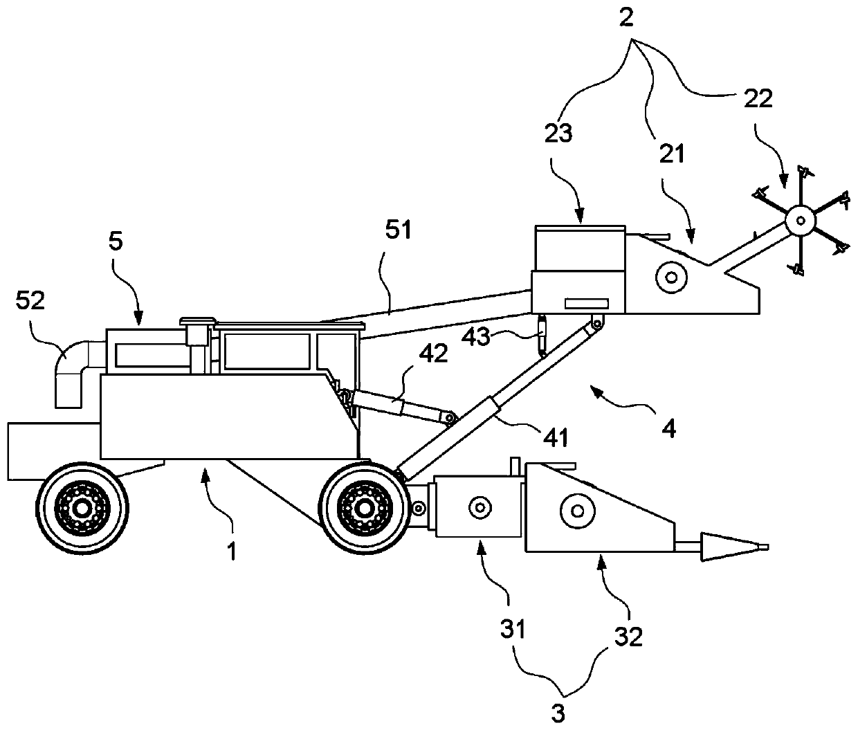 Corn harvester based on visual detection technology