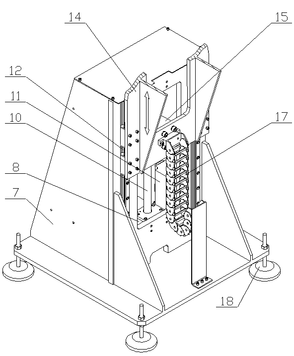 Four-shaft mechanical arm for grabbing sheet metal parts