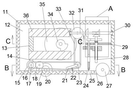 An automatic punching vehicle in road construction