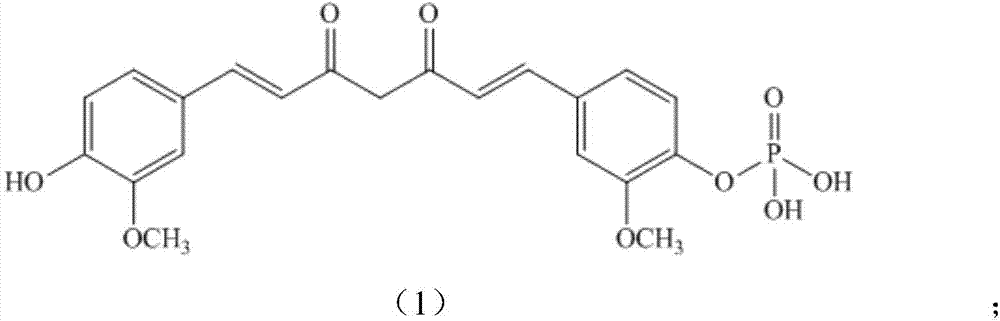 A kind of curcumin phosphate compound, preparation method and application