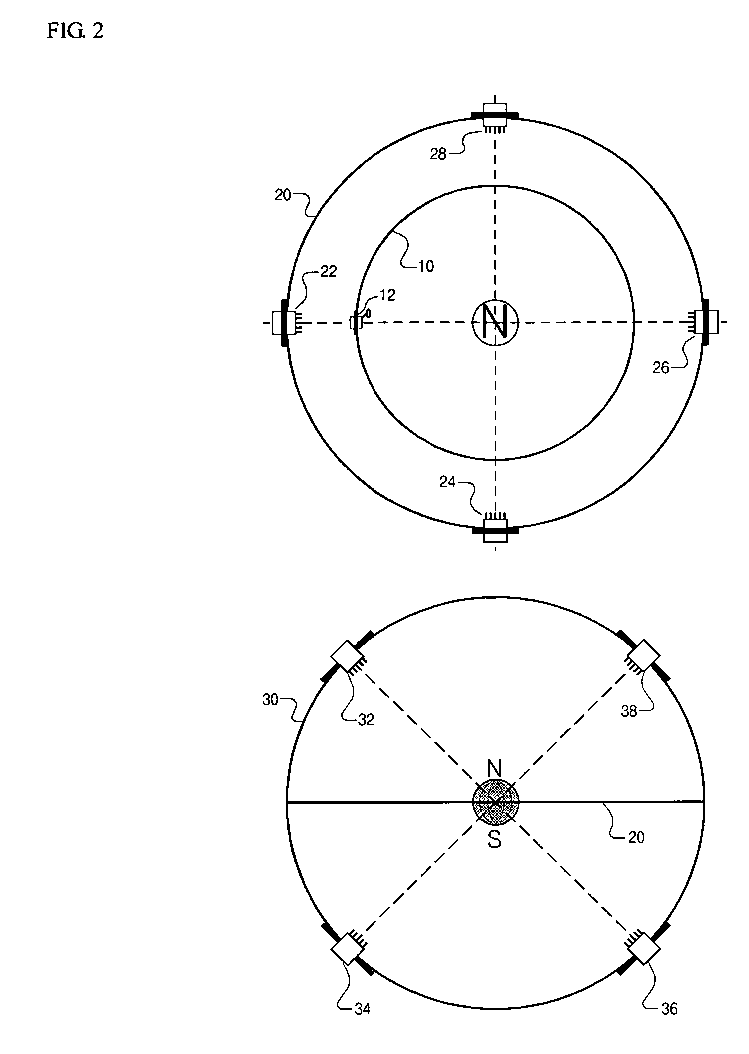 Positioning system for a geostationary satellite
