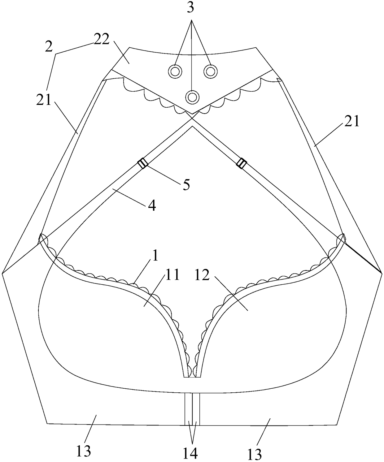 Female underwear for preventing and treating cervical vertebra diseases