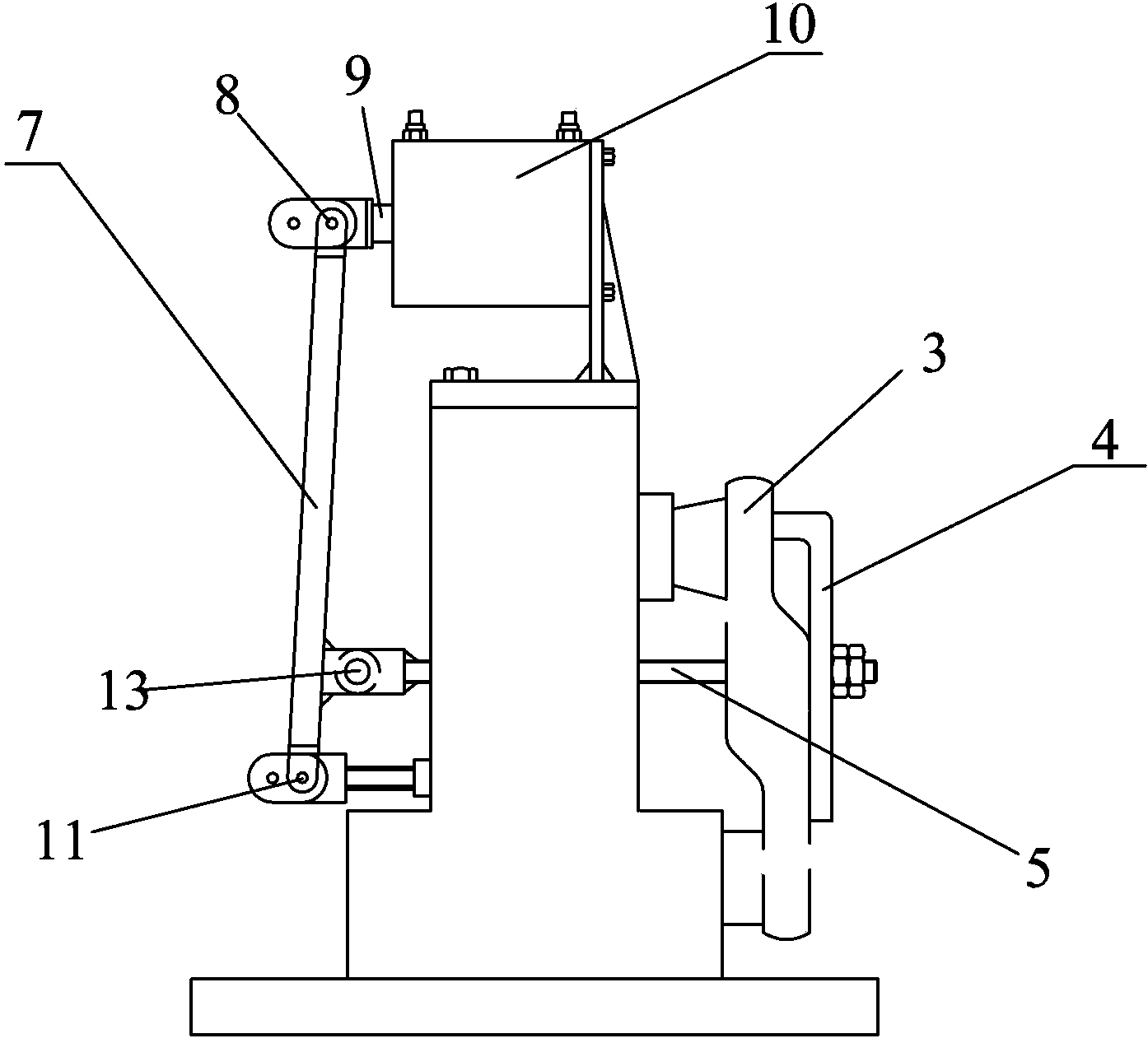 Pneumatic chucking tool capable of milling two faces of track link section piece