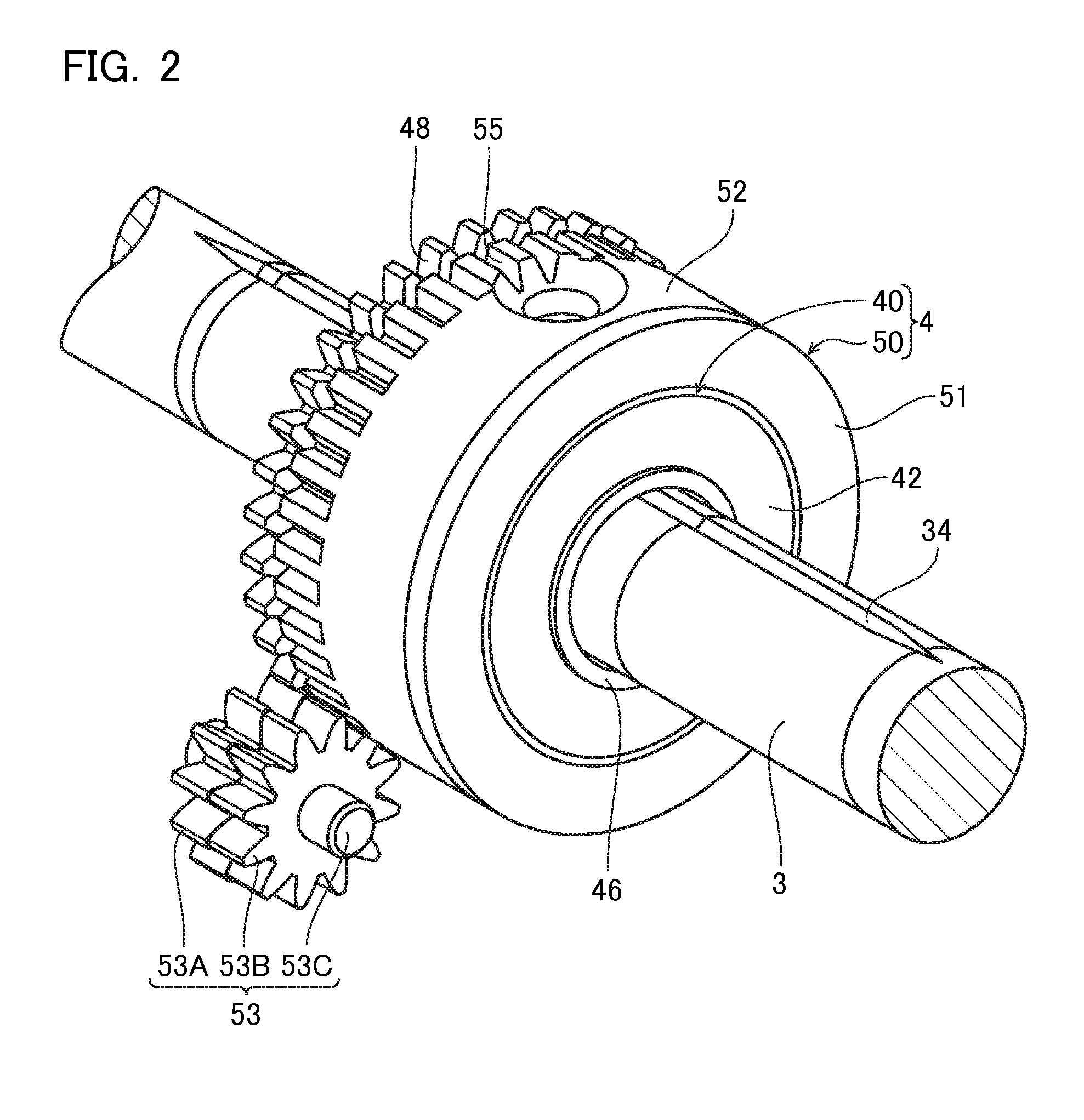 Inductive detection type rotary encoder