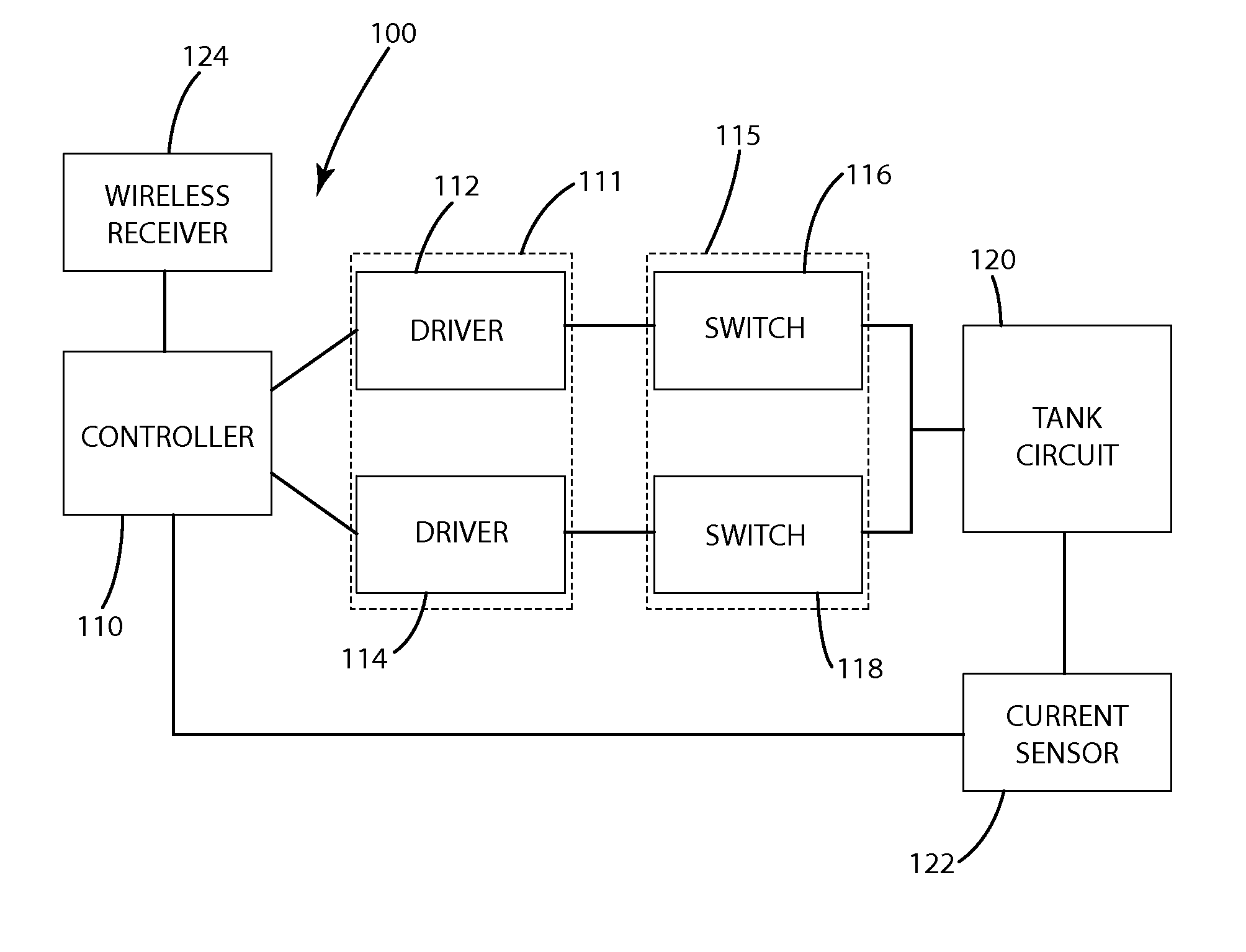 Inductive power supply with duty cycle control