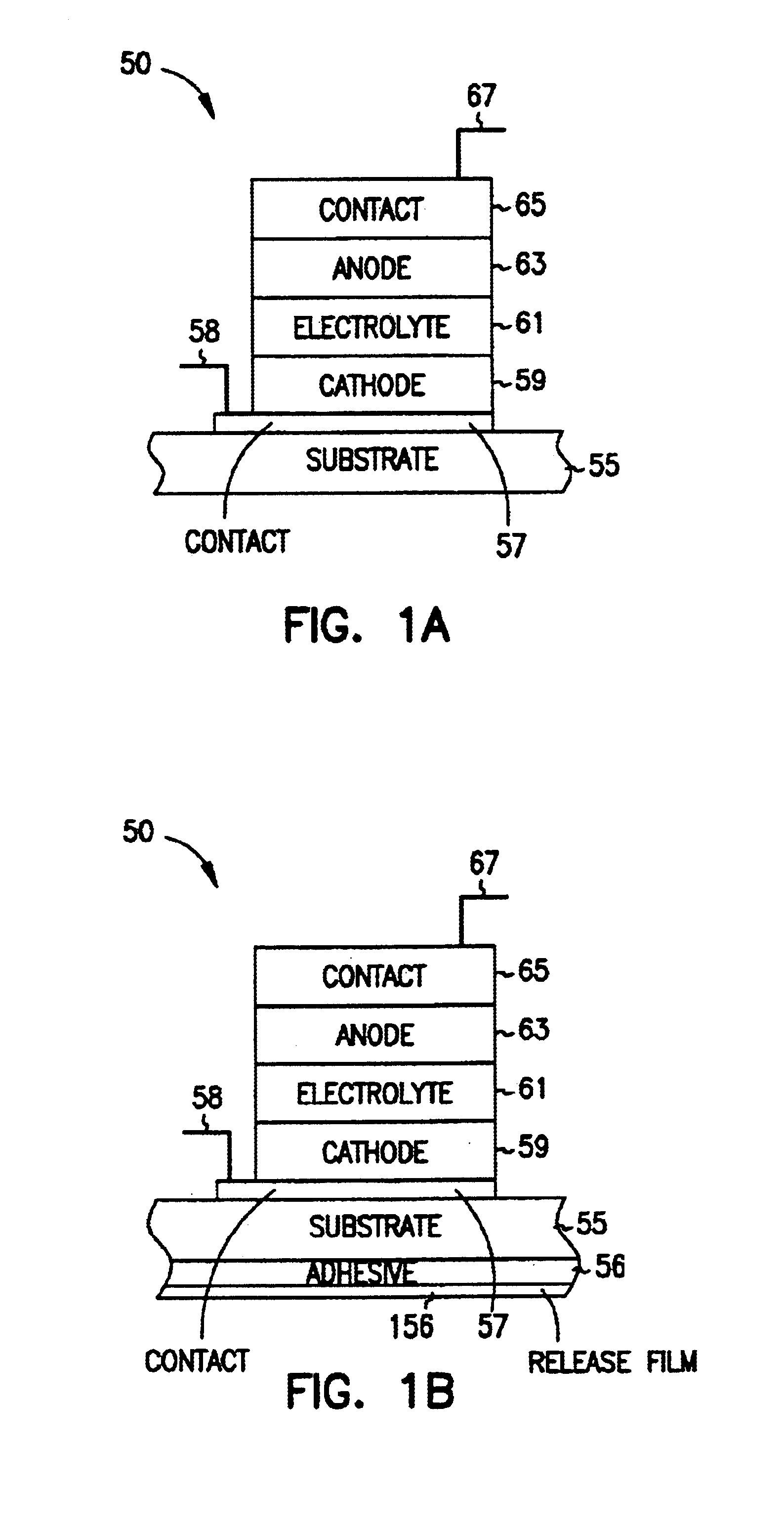 Solid state activity-activated battery device and method