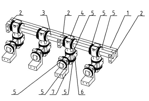 Three-dimensional adjusting clamp of tabletop type adhesive dispenser