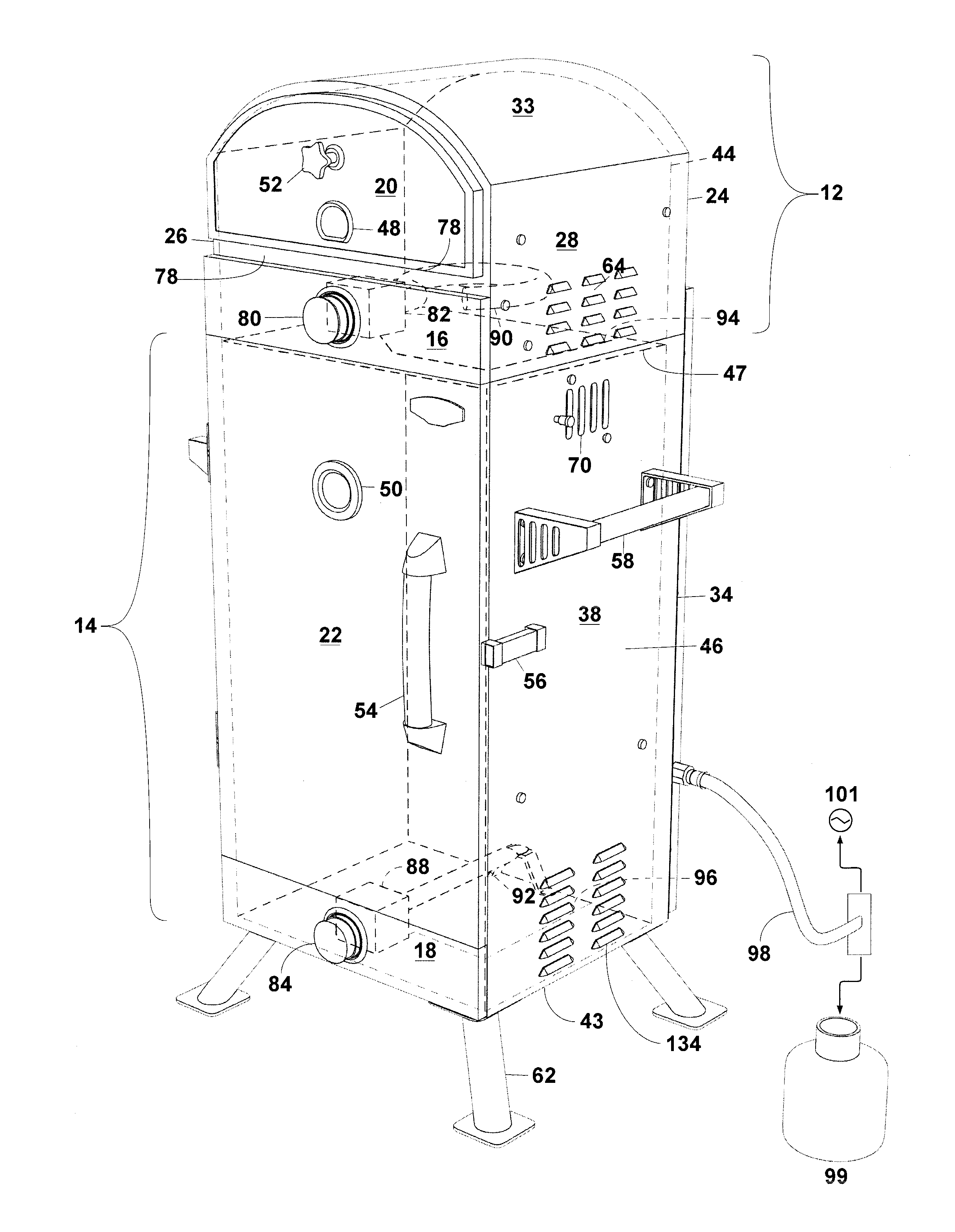 Apparatus for cooking and smoking food