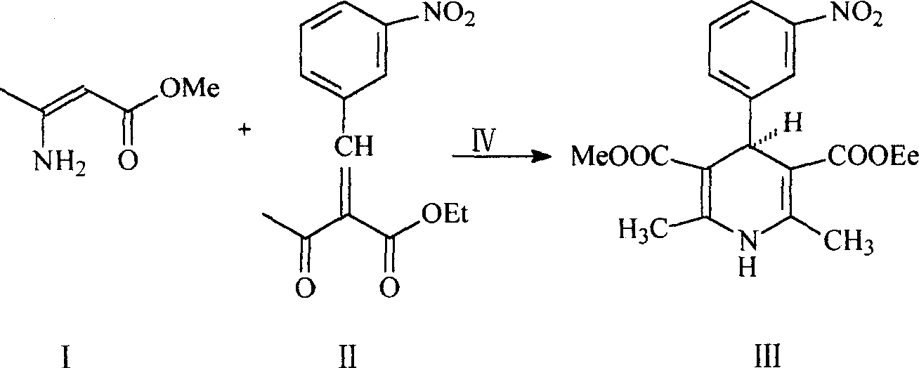 Synthesis method of single optical isomer nitrendipine