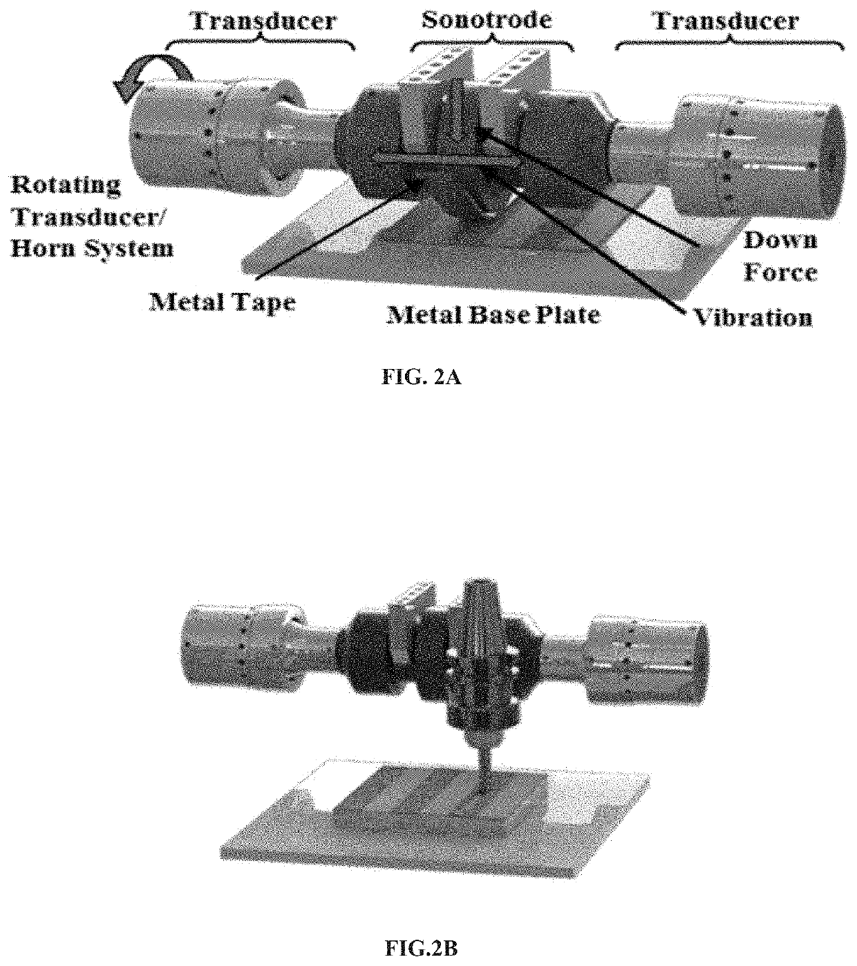Ultrasonic additive manufacturing of cladded amorphous metal products