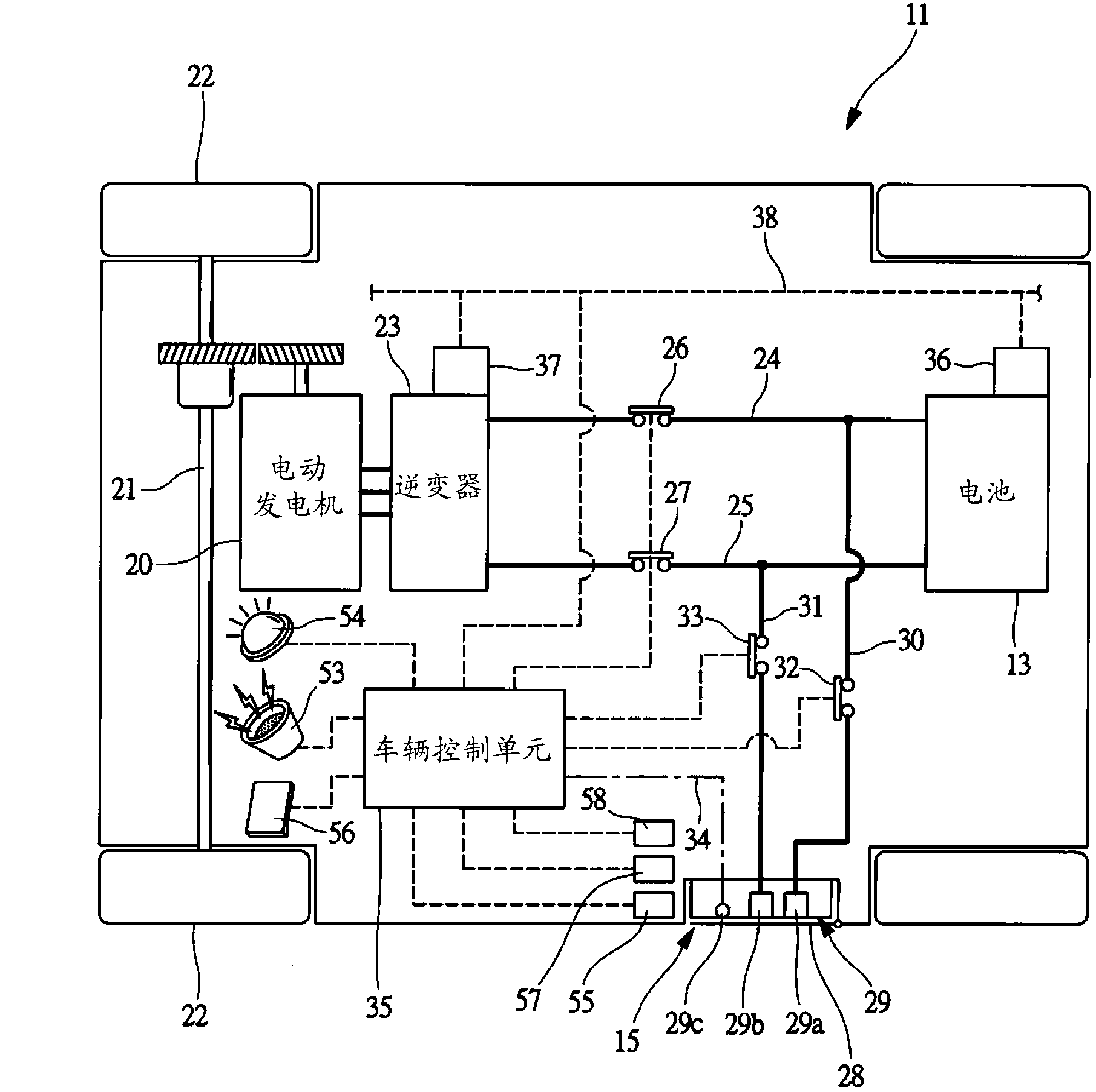 Electric charging system and electric vehicle