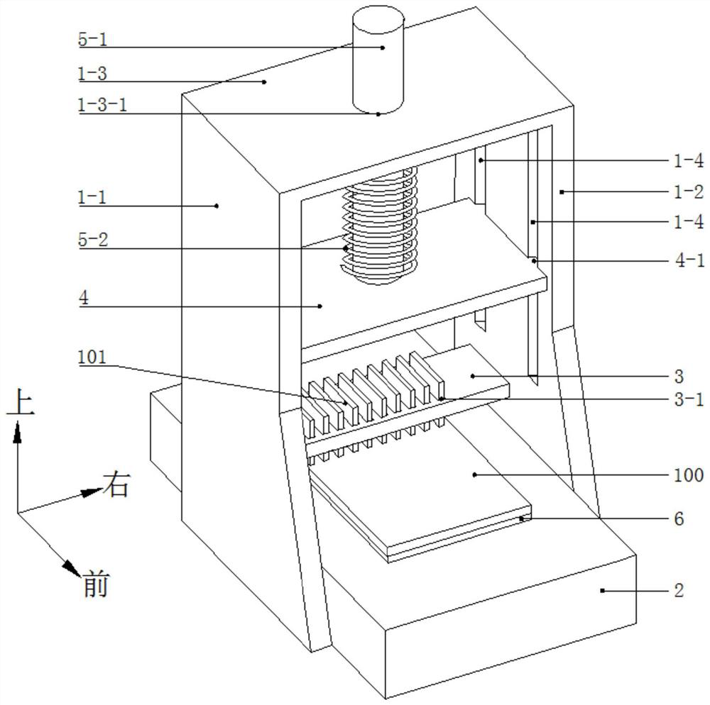 A batch installation device for server motherboard memory sticks