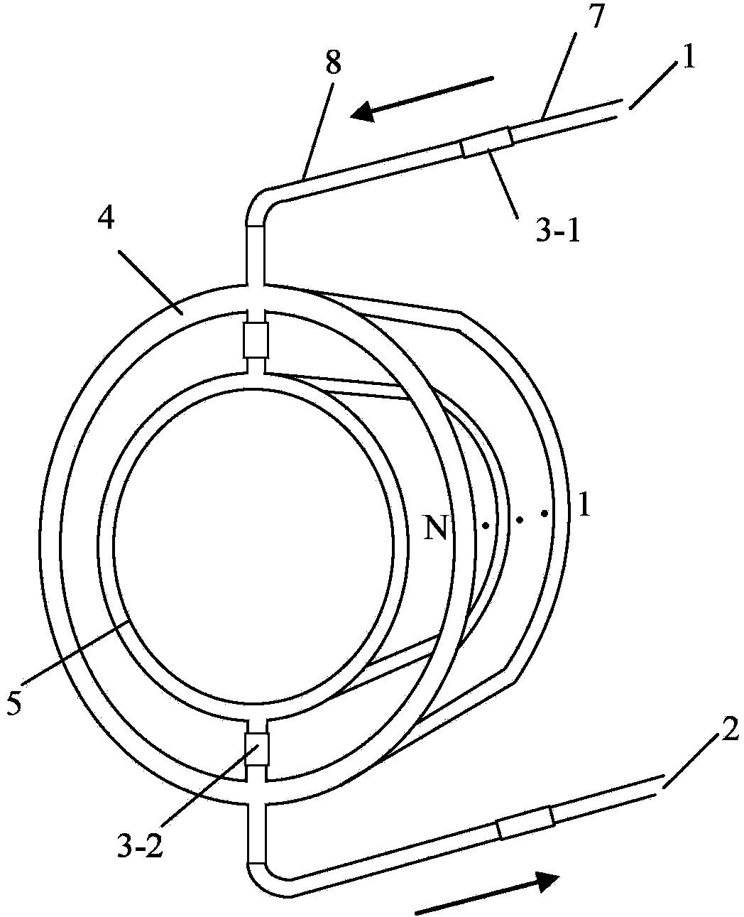 Motor multipath series-parallel water cooling system