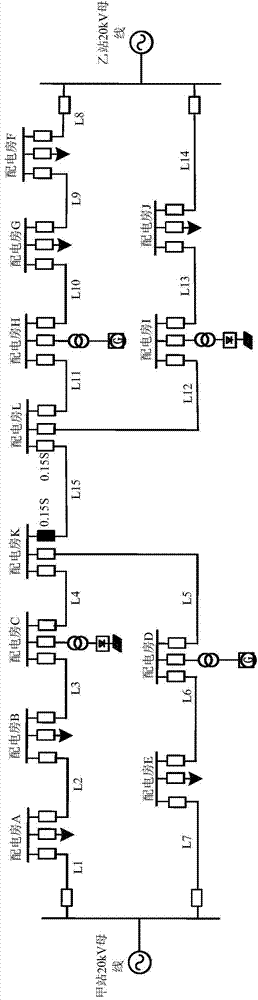 Petal type power distribution network protection control system