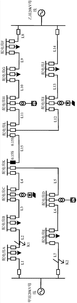 Petal type power distribution network protection control system