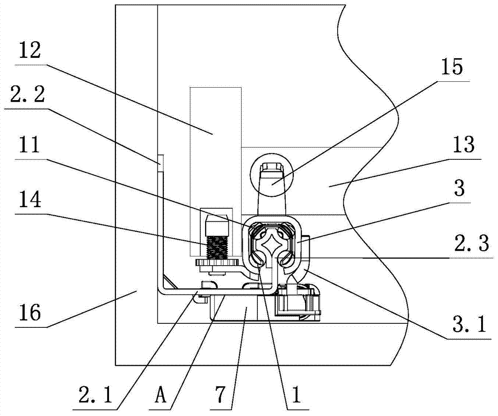 Damping anti-falling structure of furniture drawers