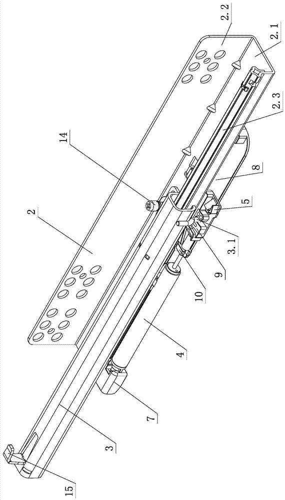 Damping anti-falling structure of furniture drawers