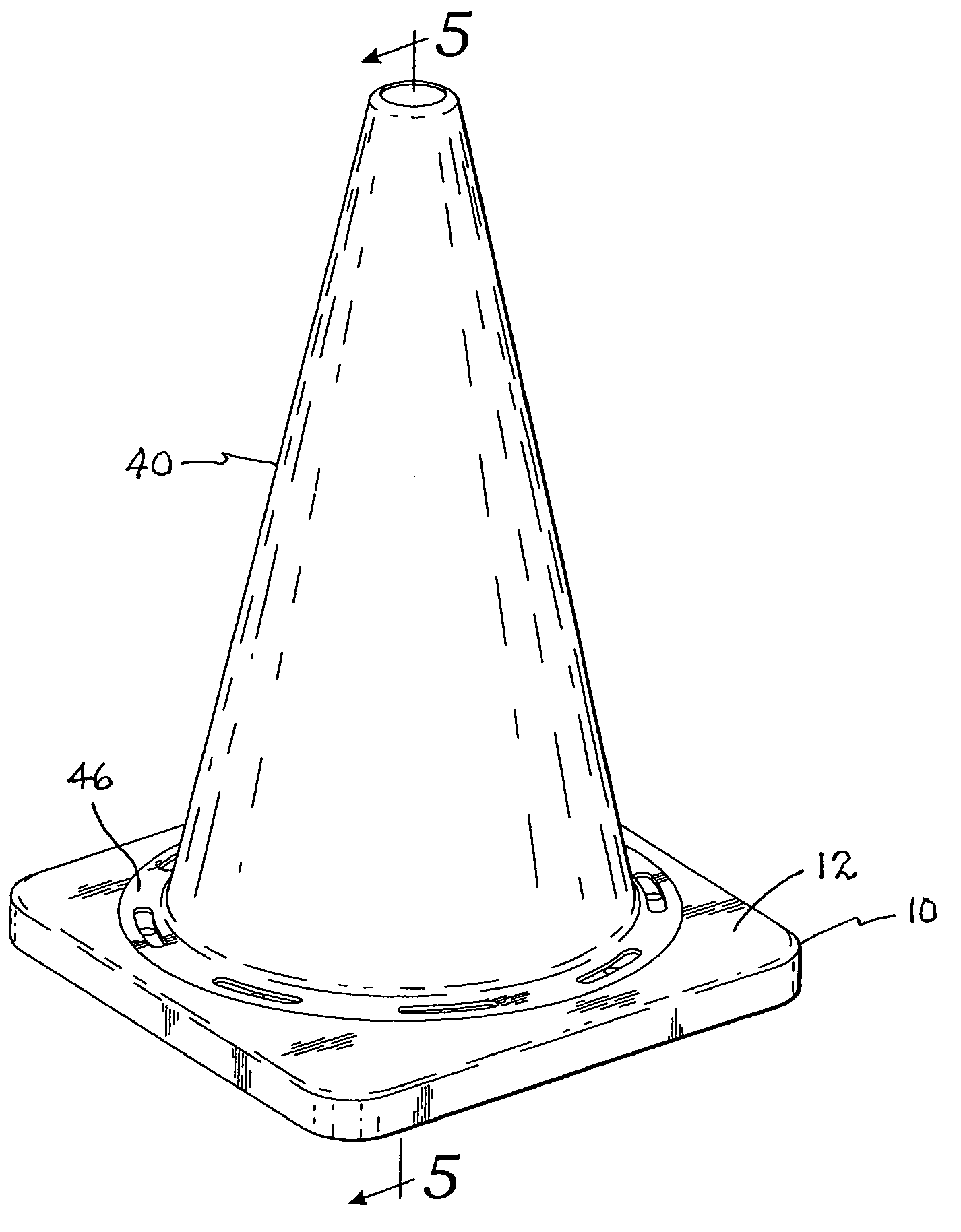 Traffic cone apparatus and method of production