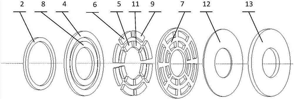 Disk type translation permanent magnetic stator type permanent magnetic vortex speed regulating device