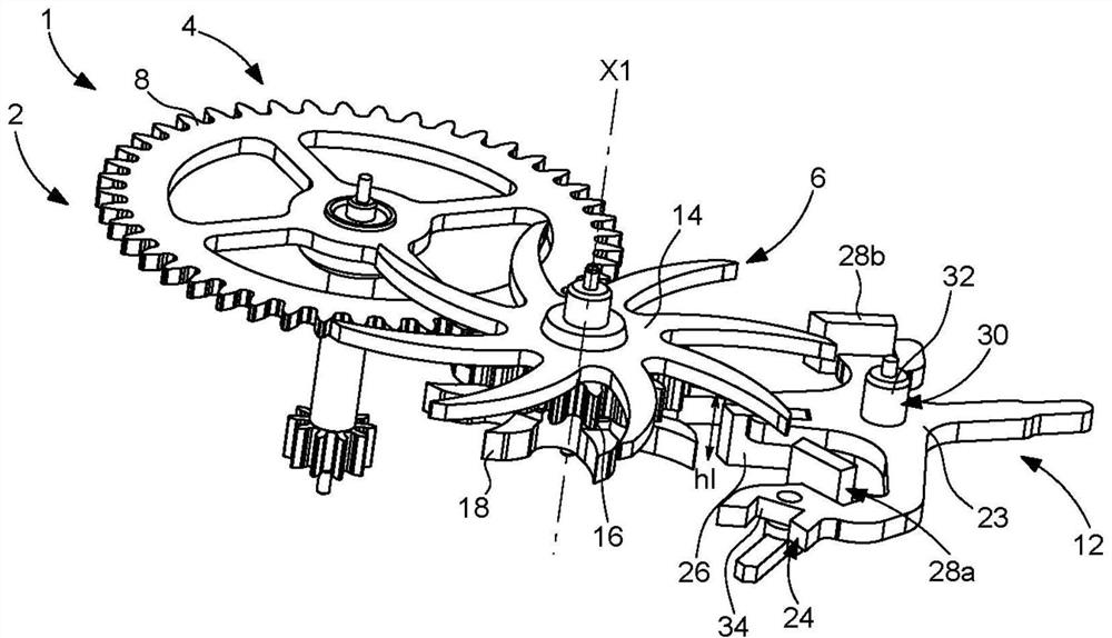 Escapement mechanism for a timepiece